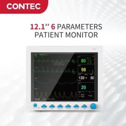 CONTEC CMS8000 Multi-Parameter Patient Monitor 12.1‘’ ICU CCU SPO2 Heart Rate Monitor RESP TEMP ECG PR (Printer, ETCO2 Choose)