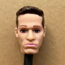 1/6 Scale Male Doll Head with Super White Beige Brown Skin for DIY Makeup Practice Collectible Figure Accessory Part