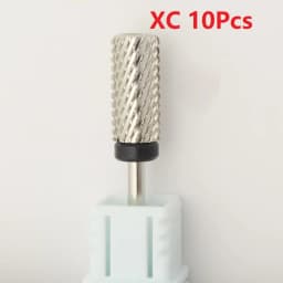 New Silver! Quality 6.5mm Diamond Big Round Top Barrel Original Tungsten Steel Carbide Manicure Nail Drill Bit File Accessories