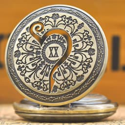 Retro Bronze Steampunk Pattern Decorated Flip-Top Male And Female Student Gift Quartz Necklace Commemorative Pocket Watch