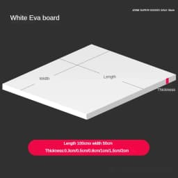 Thickness 3/5/10/15mm EVA Rubber Pad EVA Foam Board EVA Foam Sheet Sound Absorption Insulation Foam DIY Model Making 60 Degree