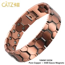 Copper Bracelet for Men 100% Pure Copper Magnetic Link Bracelets Jewelry Gift with Adjustable Sizing Tool