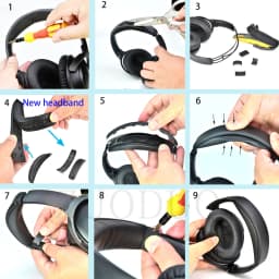 Removeable Headband For BOSE Quiet Comfort QC35 QC35II QC45 QC Headphones Replacement New Design Headand Cushion