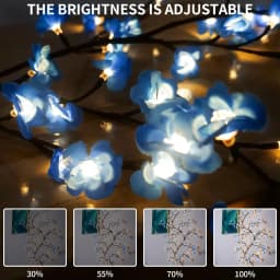 96 Led USB Cherry Blossom Light String Artificial Flower Tree Branch Rattan Lights 8 Modes For Party Home Christmas Decoration