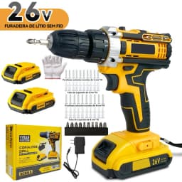 Kit Ferramentas Elétricas 26V 47 Peças Com Maleta Para Reparos, Montagens E Trabalhos De Precisão