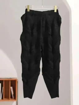 LANMREM Versatile Slim Pleated Pencil Pants Women Elastic High Waist Solid Color Trousers Casual 2023 Autumn New 2AA3771