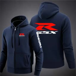 2025 Spring and Autumn Suzuki RGSX Logo Super Motorcycle Hoodie Jacket Commuter Men's Hooded Zipper Hoodie 