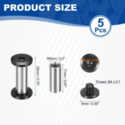 5/10pcs M4 Knife Handle Screws Hex Sink Head Stainless Steel Pocket Knife Pivot Pin Folding Knives Bolts Fasteners Blade Fixing