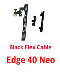 Phone Power Volume Button For Motorola Moto Edge 40 Neo New On Off Up Down Key Internal Flex Cable Repair Parts Black Blue Green