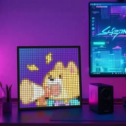 16/32/64 RGB LED Pixel Matrix Smart Display Digital Lamp Panel DIY Art Display Gaming Anime Room Decor Frame APP Control