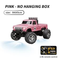 1/64 RC Car 2.4G Remote Control Mini Speed Off-road Climbing Car Alloy Desktop Vehicle with LED Light Toy for Kids Small Gifts