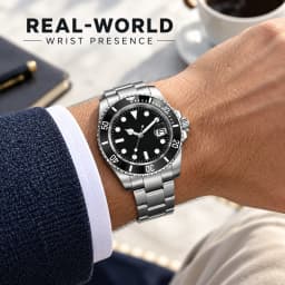CORGEUT Custom Logo Automatic Watch Men NH35 Miyota Sapphire Crystal Ceramic Bezel 100M Waterproof Luminous Steel Wristwatch