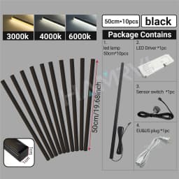LED Recessed Lighting LED Strip Light for Wood Slat Wall Panel in Parallel with Touch Sensor, Self-Adhesive for Slat Wall Decor