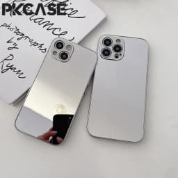 PKCASE Electroplated Mirror Phone Case For iPhone 17 Air 16 15 14 Plus 13 12 Pro Max Shockproof Protective Cover
