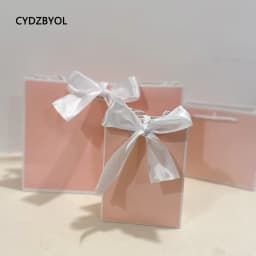 CYDZBYOL 10 Pcs Custom Logo Packaging For Small Businesses Valentines Day Gift Luxury Bag Wedding Birthday Packge Bag Custom