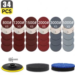 Sand Paper Sanding Discs Hook And Loop Adhesive Sandpaper For Car Headlight Restoration Polishing Sander Polisher Backing Pad