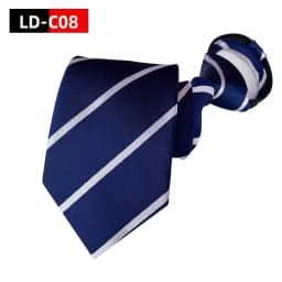Hot Sell Style 8CM Zipper Tie Men Bridegroom Wedding Necktie Lazy Pre-tied Ties Striped Zipper Necktie For Men Women Wholesale