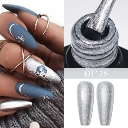 MEET ACROSS 7ml Glitter Sequins Thermal Gel Nail Polish 3 Layers Temperature Color Changing Semi Permanent UV Gel Varnish Nails