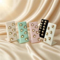 Fashion Earring Holder 12-Holes Small Stud Display Stand Jewelry Organizer Storage Rack L-Shape Jewelry Showcase