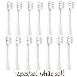 14 PCS SOOCAS X3S Replacement Toothbrush Heads SOOCAS X3U/X3Pro/D2/ D3S/D5 Sonic Electric Tooth Brush Soft Bristle Nozzles