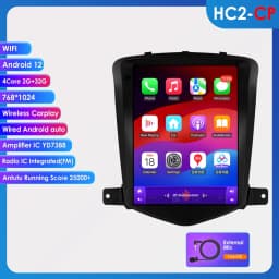 9.7'inch 2Din Carplay Android 13 Car Radio For Chevrolet Cruze J300 2008-2012 Multimedia Navi GPS Head Unit Stereo BT 4G Player