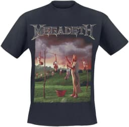 2026 Large Rip Nuclear Logo Megadeth T-Shirt Men Women Vintage Metal Rock Band Graphic Tee Cotton Summer Streetwear Top
