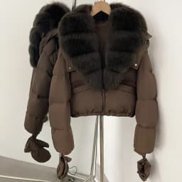 OFTBUY New Short Outerwear Hood Duck Down Luxury Real Fur Down Jacket with Removable Gloves Women Puffer Coat with Real Fox Fur