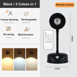 GGbingo Wall Light LED Motion Sensor Spotlight USB Rechargeable Wireless Dimmable Wall Lamp for Artwork Paintings Picture Light
