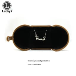 Double Open Button Jewelry Box Valentine's Day Birthday Surprise Gift Ring Pendant Stud Necklace Box Jewelry Boxes and Packaging