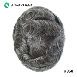 Alwayshair - DURA LACE Men's Capillary Prosthesis Hair 130% Hair Density Indian Hair Lace Toupee Wig For Man