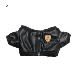 20cm Fashion Doll PU Leather Jacket Doll Hat Skirt Suit Clothing Gifts Plush Doll's Clothes Outfit Accessories for Idol Dolls