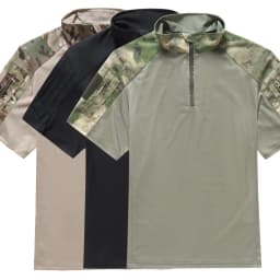 Camo Tactical Shirt Short Sleeve Quick Dry Combat T-Shirt Men's Camouflage Military Army T Shirt Outdoor Hunting Hiking Shirts