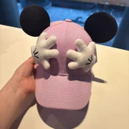 Parent-child matching set Cute Mouse ear Baseball Cap Adjustable Snapback Hat Children's Teens Adults Cartoon Sun Hat
