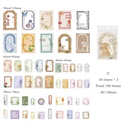 100pcs Vintage Scrapbooking Light Paper Kit DIY Junk Journal Collage Stationery Background Decor Materials for Creative Projects