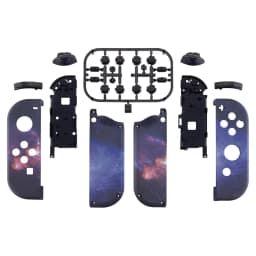 eXtremeRate Custom Patterned Controller Housing Shell Case with Full Set Buttons for NS Switch JoyCon & OLED Joycon - Wood Grain