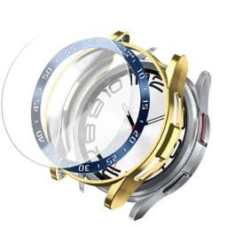 Tempered Glass+Bezel+Case For Samsung Galaxy Watch 6 Classic 43mm 47mm Cover TPU Bumper All-Around Protector Clear Screen Bezels