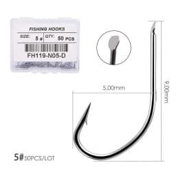 50pcs High Carbon Steel Fishing Hook Maruseigo Fishhooks Durable Pesca Jig Head Fishing Hooks Flat head Carp Fishing Tackle