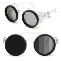 ND9 Adjustable Dimming Sunglasses Retro Punk Round Men's Outdoor Fishing UV400 Polarized Driving Sunglasses