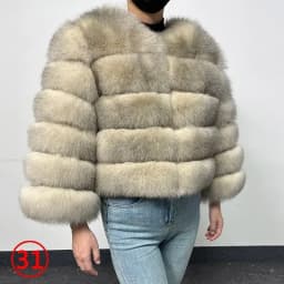 2026 Real Fox Fur Coat Women Winter Warm Luxury Natural Raccoon Fur Jacket Detachable Sleeves Female Vest Furry Coats