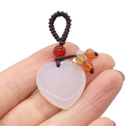 Natural Stone Keychain Charms Heart Red Agates Amethysts Opal Pendants for Jewelry Making Necklace Keychain Gift