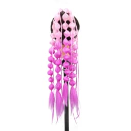 Synthetic Ponytail Extension Corlorful Bubble Braid Long Lantern Braided Ponytail Hair Tie Straight Hairpieces for Women