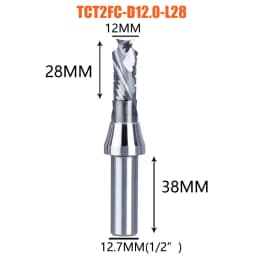Dreanique 1pc Composite Flute with ChipBreaker Carbide Milling Cutter For Hard Wood Laminated Panel,TCT Compression Router Bit