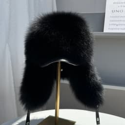 New 100% Genuine Fox Fur Ear-Protecting Hat Men Real Raccoon Fur Hat Women Winter Warm Fur Real Sheep Leather Snow Hat