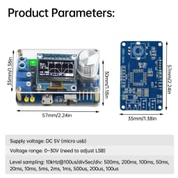 DIY Mini Digital Oscilloscope Kit STC8K8A Microcontroller Electronic Component Soldering Practice Loose Kit