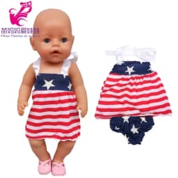 Doll Unicorn Romper Clothes for 40cm 43cm Born Baby Doll Wear Sets for 18 Inch Doll Coat Accessories Toys Wear