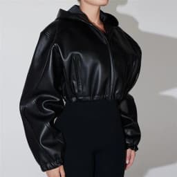 Spring Autumn Cropped Leather Jacket Women PU Leather Coat Lapel Zipper Hooded Black Streetwear Design Short Tops Long Sleeve