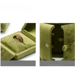 Proposal Ring Box Green Brecelet Box Luxury Earrings Delicate Wedding Ring Box Chain Necklace Holder Jewelry Gift