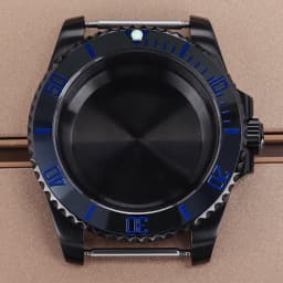 PVD Black NH35 40mm Men's Watch Case Sapphire For SUB Seiko NH35 NH36 NH38 NH34 Miyota 8215 ETA 2824 Movement Yacht-Master 20ATM