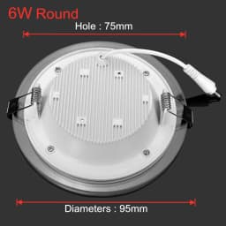 LED Downlight Ceiling 6W 9W 12W 18W Recessed LED Ceiling Lamp Glass Body AC 85-265V LED Light + LED Driver