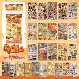 Showa Theme Die-Cut Stickers Book 25/50 Sheets for DIY Decorative Scrapbook Phone Case Collage Aesthetic Stationery Stickers